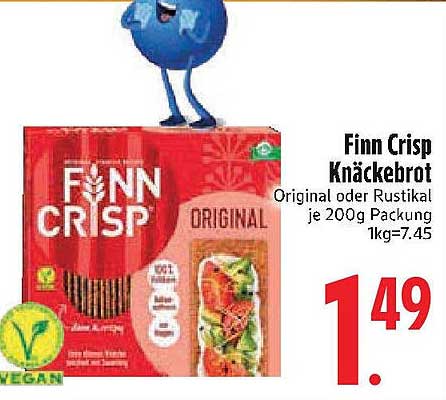 Finn Crisp Knäckebrot Original oder Rustikal je 200g Packung