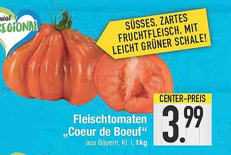Fleischtomaten "Coeur de Boeuf" aus Bayern, K.I. 1 kg