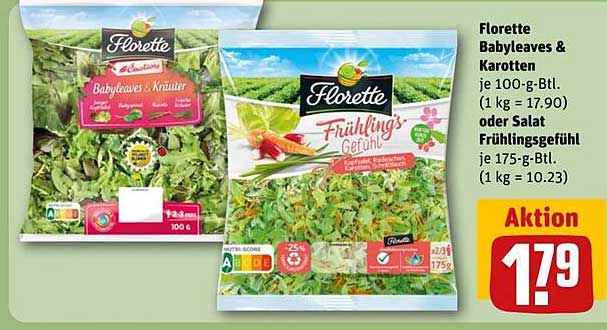 Florette Babyleaves & Karotten oder Salat Frühlingsgefühl