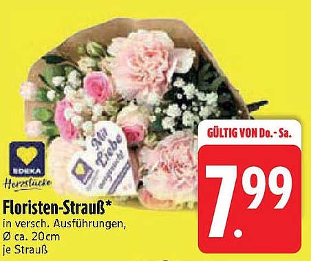 Floristen-Strauß in verschiedenen Ausführungen, Ø ca. 20 cm je Strauß