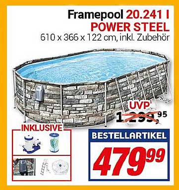 Framepool 20.241 I POWER STEEL 610 x 366 x 122 cm, inkl. Zubehör