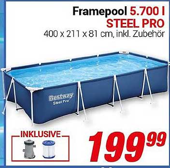 Framepool 5.700 l Steel Pro inklusive Zubehör
