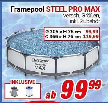 Framepool STEEL PRO MAX - versch. Größen, inkl. Zubehör