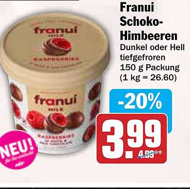 Franui Schoko-Himbeeren 150 g - Jetzt 20% günstiger!