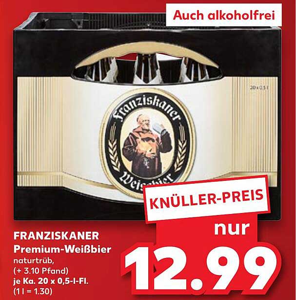 Franziskaner Premium-Weißbier - naturtrüb