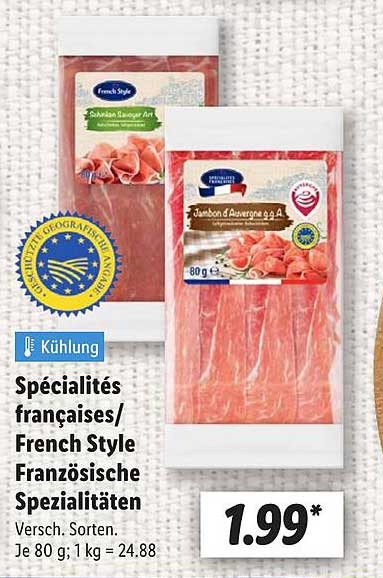 Französische Spezialitäten / French Style