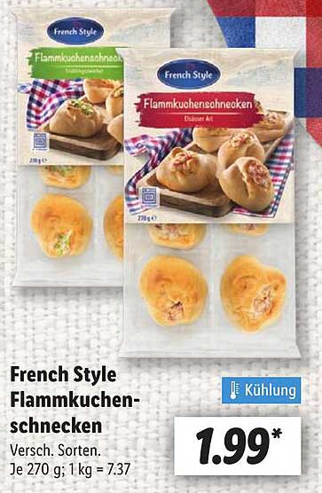 French Style Flammkuchenschnecken
