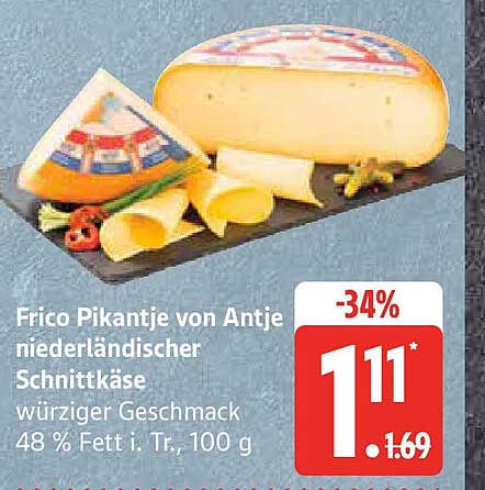 Frico Pikantje von Antje niederländischer Schnittkäse 100 g