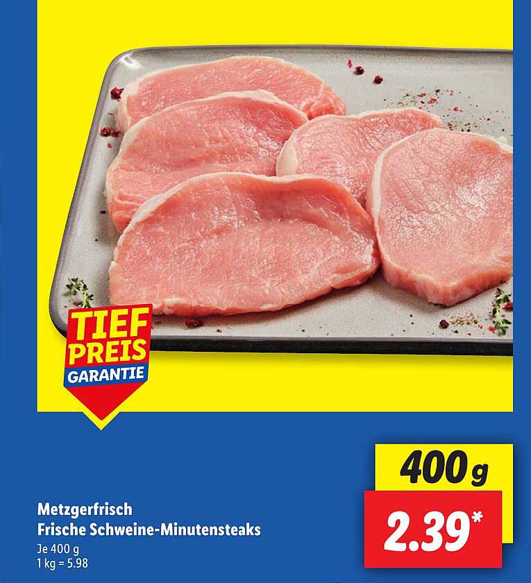 Frische Schweine-Minutensteaks – Metzgerfrisch