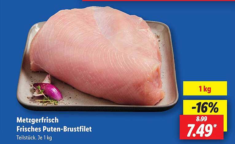 Frisches Puten-Brustfilet (1 kg) - 16% reduziert!