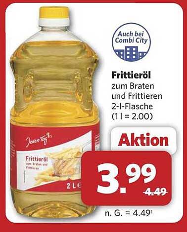 Frittieröl zum Braten und Frittieren 2-l-Flasche