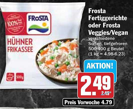 Frosta Fertiggerichte oder Frosta Veggies/Vegan