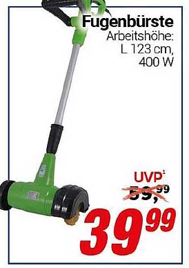 Fugenbürste mit Arbeits Höhe von 123 cm und 400 W