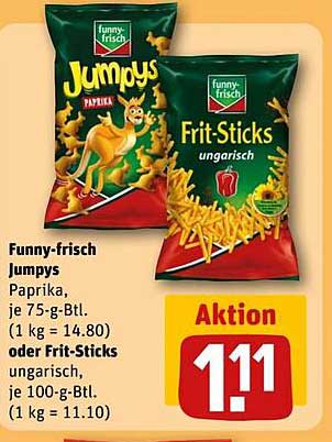 Funny-friisch Jumpys Paprika oder Frit-Sticks ungarisch