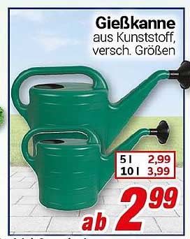 Gießkanne aus Kunststoff, versch. Größen