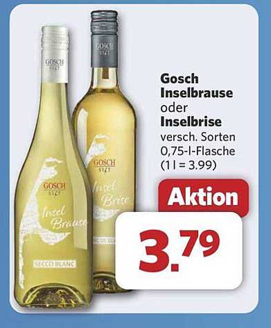 Gosch Inselbrause oder Inselbrise 0,75-l-Flasche für nur 3,79