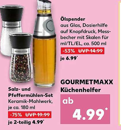 Gourmetmaxx Küchenhelfer - Salz- und Pfeffermühlen-Set