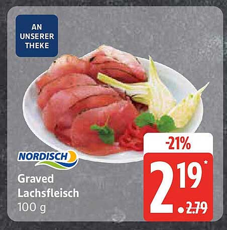 Graved Lachsfleisch 100 g - Nordisch