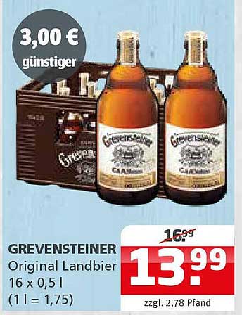 GREVENSTEINER Original Landbier 16 x 0,5 l