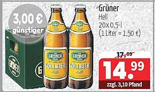 Grüner Hell 20x0,5l - Jetzt günstiger
