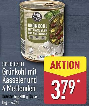 Grünkohl mit Kasseler und 4 Mettenden - 800-g-Dose