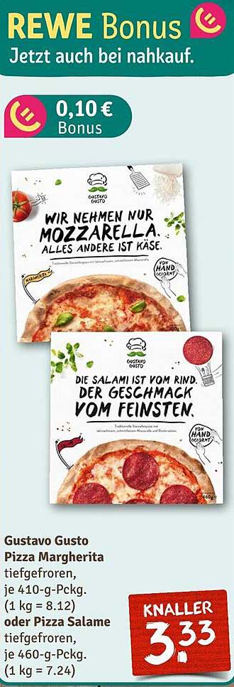 Gustavo Gusto Pizza Margherita und Pizza Salame