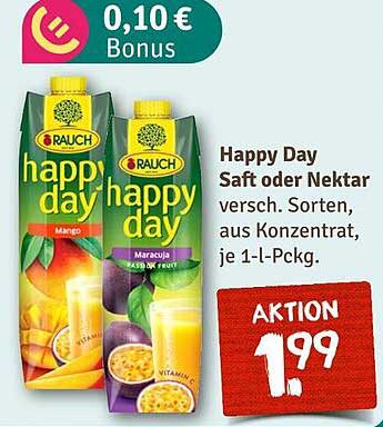 Happy Day Saft oder Nektar, 1-Liter-Packung