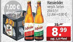Hasseröder Bier 20x0,5l – Angebot im Getränke Quelle-Prospekt