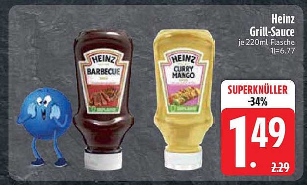 Heinz Grill-Sauce je 220ml Flasche