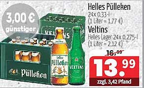 Helles Pülleken 24x0.33l & Veltins 24x0.275l