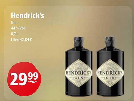 Hendrick's Gin 0,7 l – Feiner Genuss für Kenner