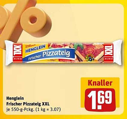 Henglein Frischer Pizzateig XXL