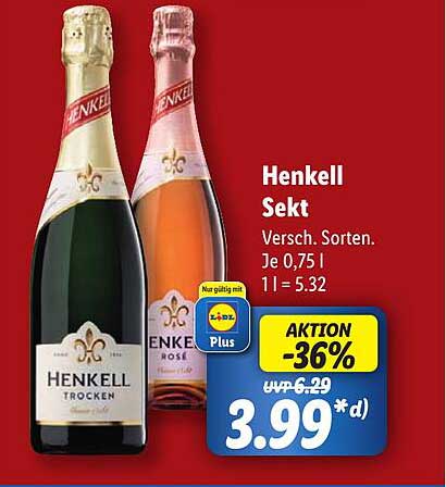 Henkel Sekt - Verschiedene Sorten, 0,75l