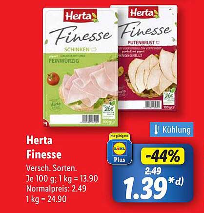 Herta Finesse – Schinken und Putenbrust