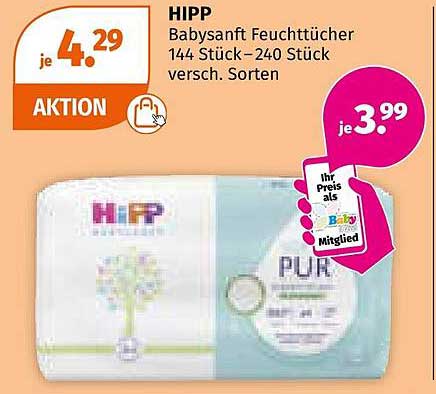 HIPP Baby sanft Feuchttücher 144 Stück - 240 Stück verschiedene Sorten