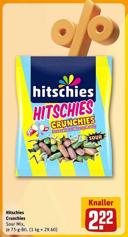 Hitschies Crunchies Sour Mix, je 75-g-Btl.