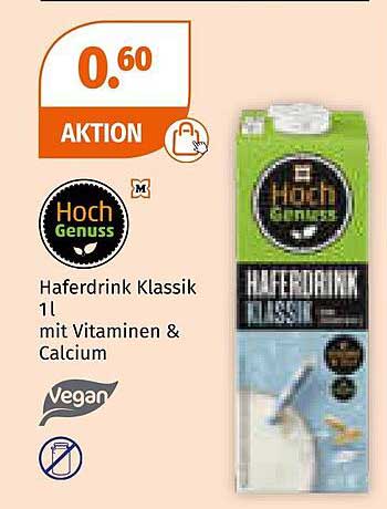 Hoch Genuss Haferdrink Klassik 1L mit Vitaminen & Calcium