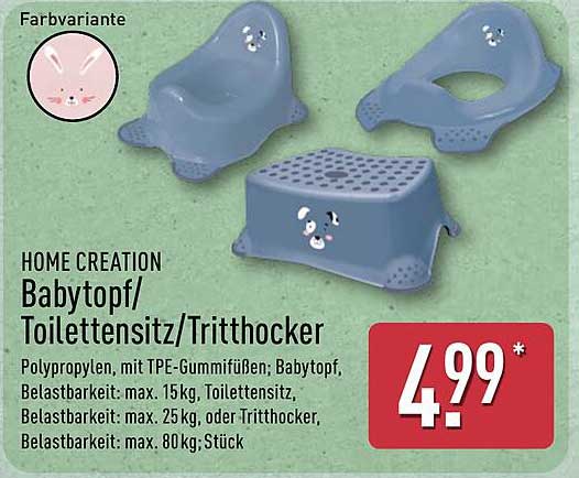 HOME CREATION Babytopf/Toilettensitz/Tritthocker