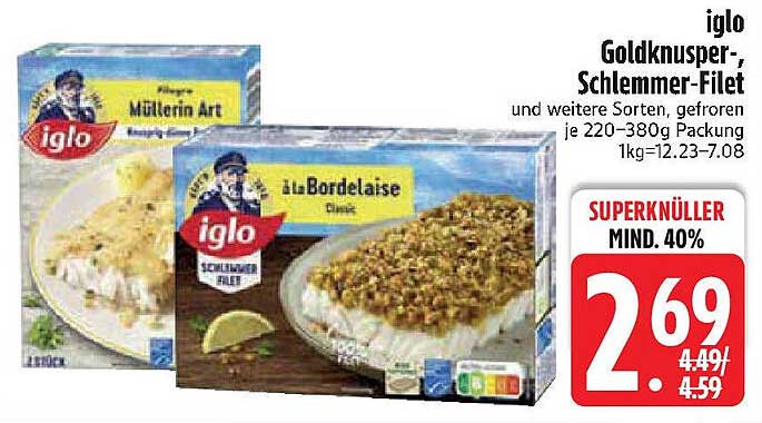 iglo Goldknusper-, Schlemmer-Filet und weitere Sorten 220-380g