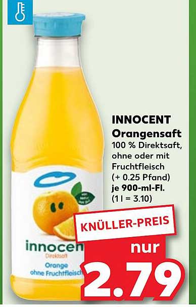 INNOCENT Orangensaft 100 % Direktsaft 900 ml
