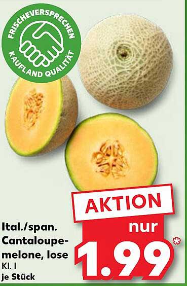 Ital./span. Cantaloupe-Melone, lose Kl. I je Stück