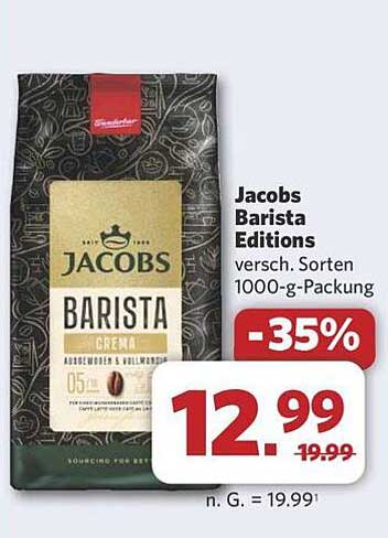 Jacobs Barista Editions - 1000-g-Packung