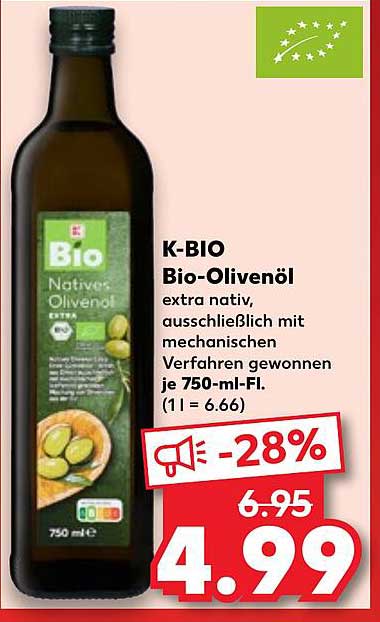 K-BIO Bio-Olivenöl extra nativ 750 ml