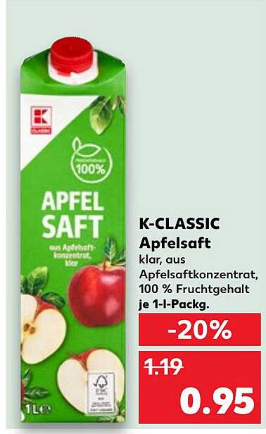 K-CLASSIC Apfelsaft 1 L