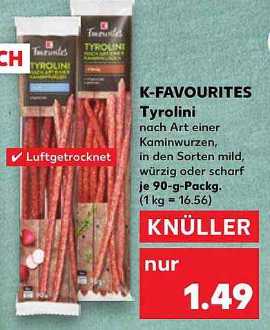 K-Favourites Tyrolini 90-g-Packung