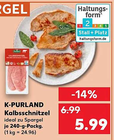 K-PURLAND Kalbsschnitzel 240 g
