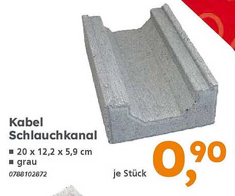 Kabel Schlauchkanal 20 x 12,2 x 5,9 cm grau