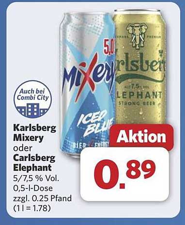 Karlsberg Mixery oder Carlsberg Elephant - Aktionspreis