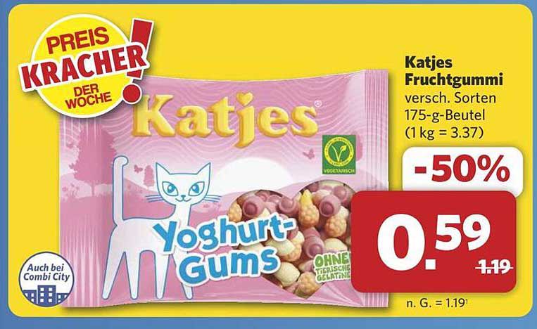 Katjes Fruchtgummi Yoghurt-Gums 175 g - Preis Kracher der Woche!