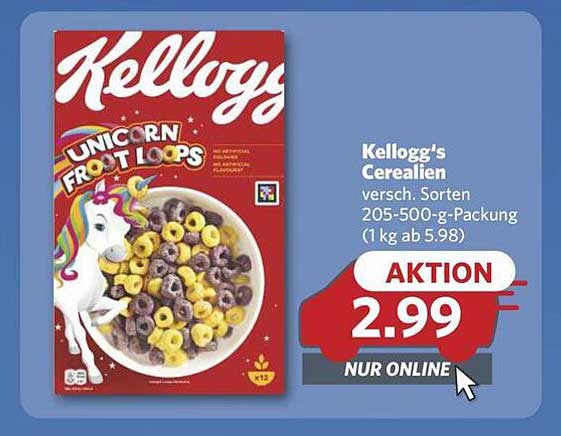 Kellogg's Cerealien - Unicorn Froot Loops 205-500 g